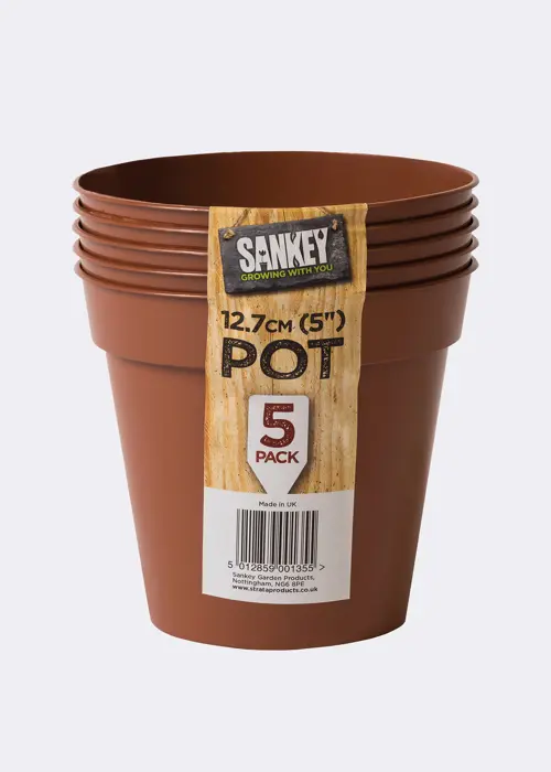 A photo of Pack of 5 Grow Pots 12.7cm
