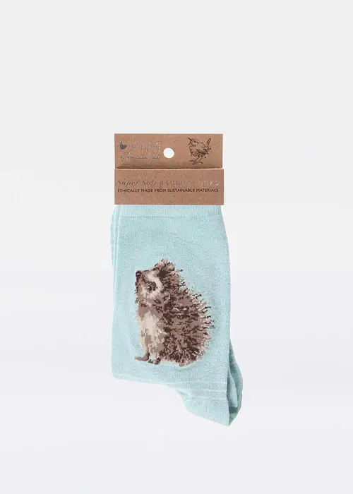 Hedgehog Green Bamboo Socks