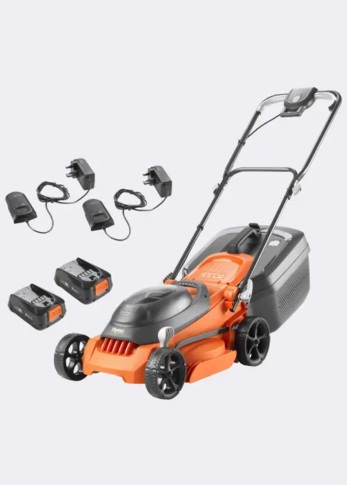 A photo of Flymo EasiStore 340R Cordless Rotary Lawnmower 36V Battery
