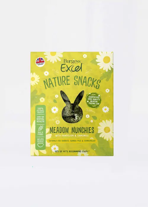 A photo of Burgess Excel Nature Snacks Meadow Munchies 1kg