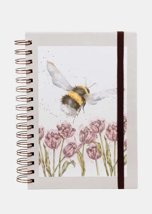 Bee Spiral Notebook - Flight Of The Bumblebee Wrendale Desig