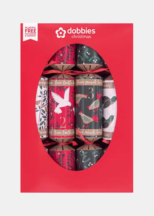 A photo of Pack Of 12 Dobbies 12 Days Of Christmas Crackers