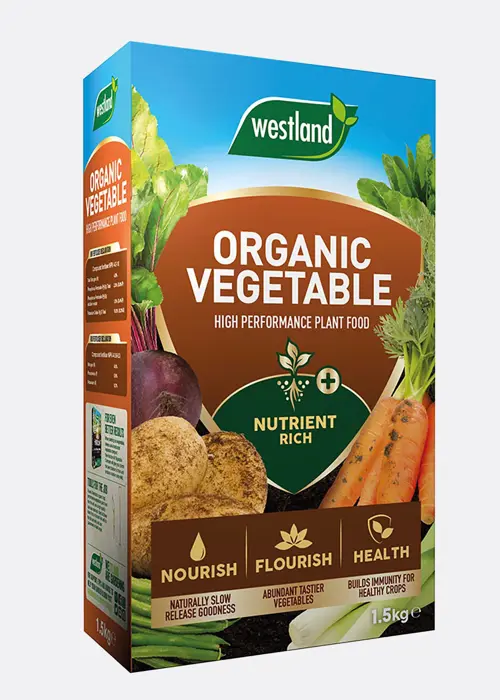 A photo of Westland Organic Vegetable Feed 1.5kg