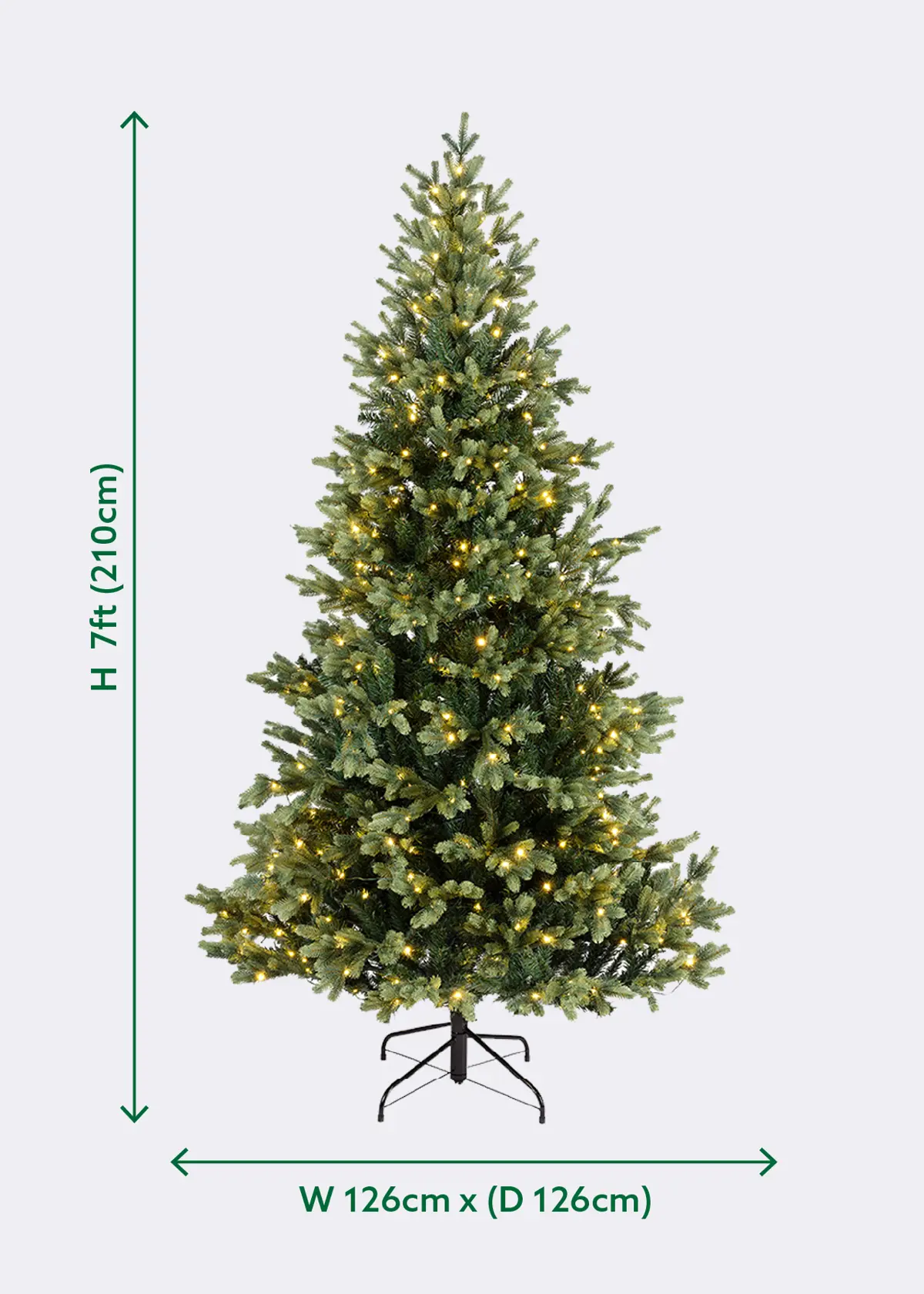 A photo of 7ft Geneva Pre-Lit Artificial Christmas Tree