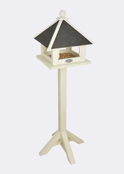A photo of Freestanding Wooden Bird Table 39x132cm Cream