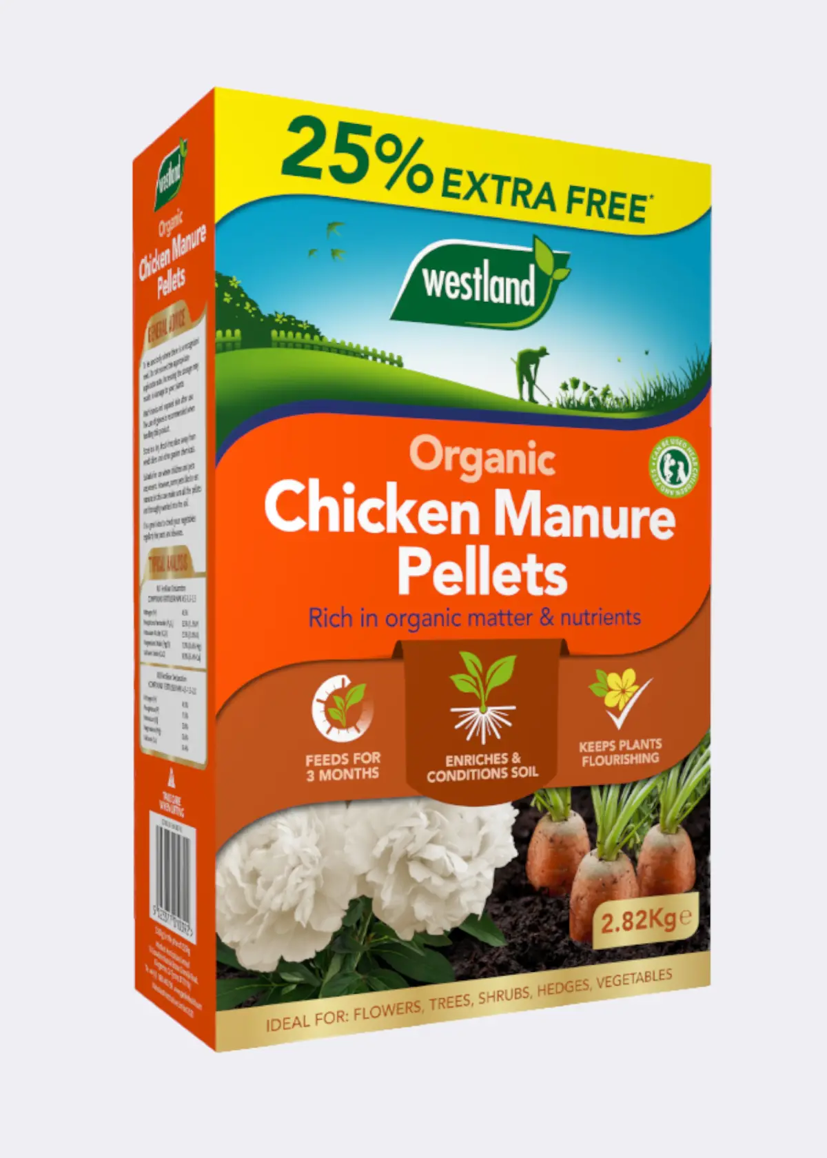 Organic Chicken Manure Pellets 2.25kg +25% Extra Free