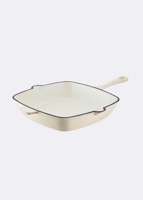 A photo of Cast Iron Grill Pan 26cm Cream
