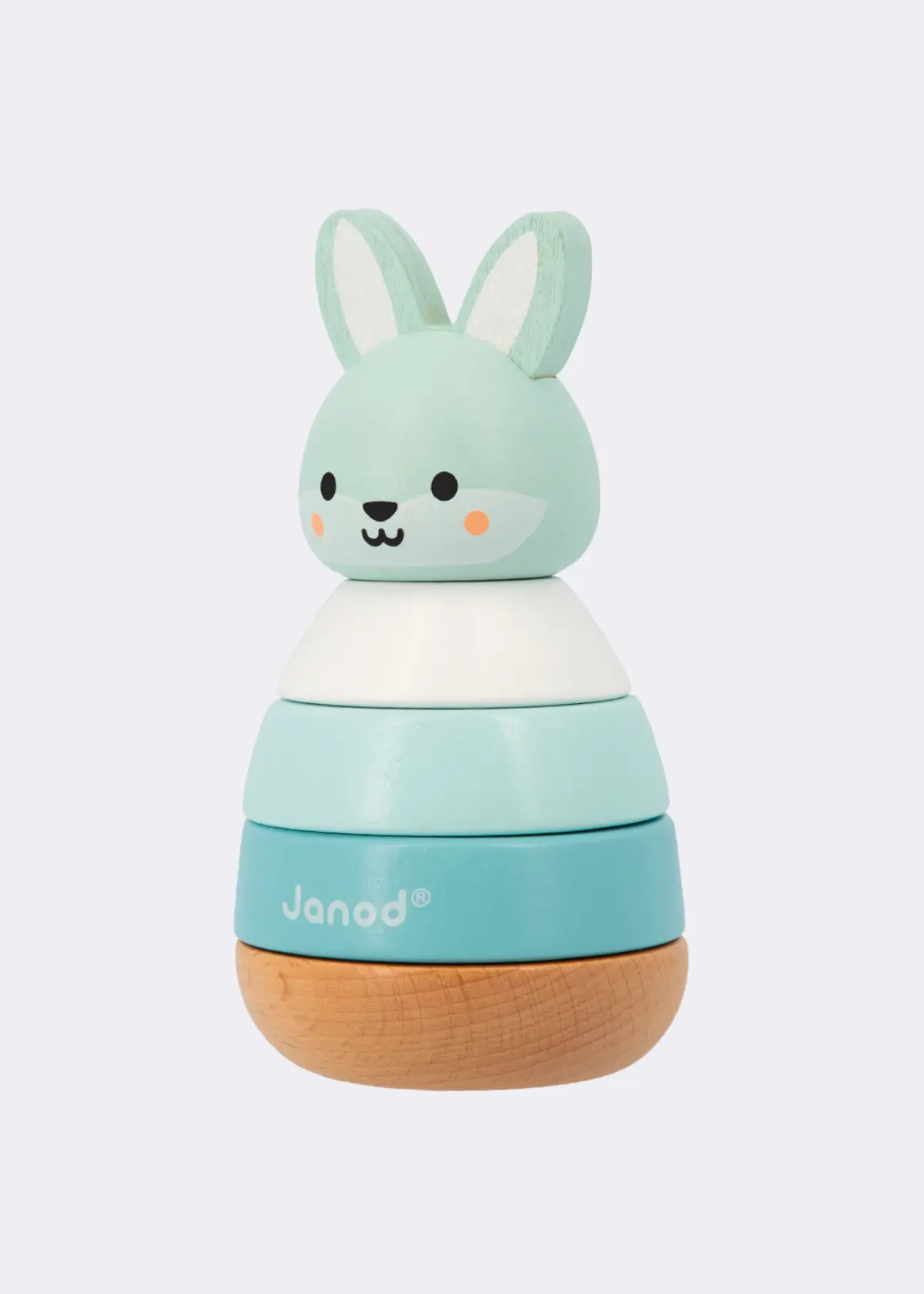 A photo of Stacking Rabbit Wooden Toy