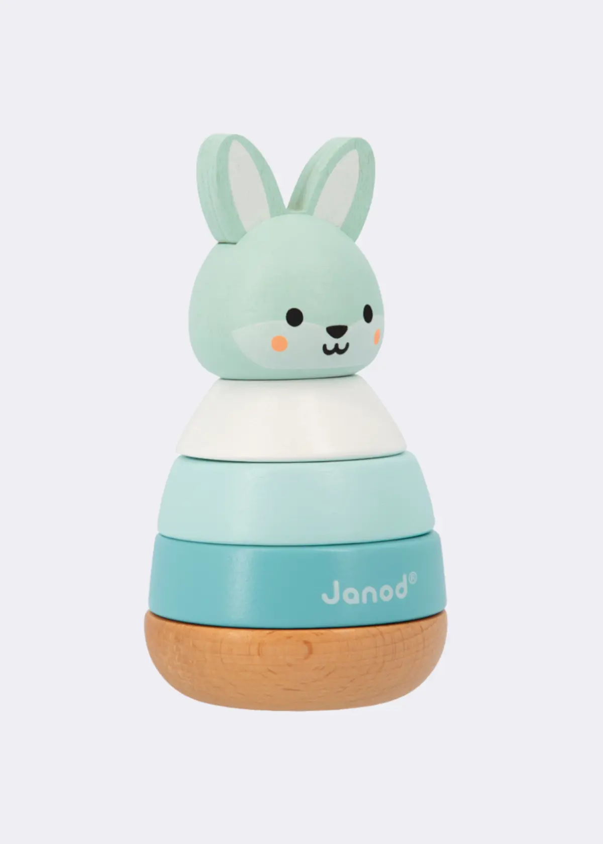 A photo of Stacking Rabbit Wooden Toy