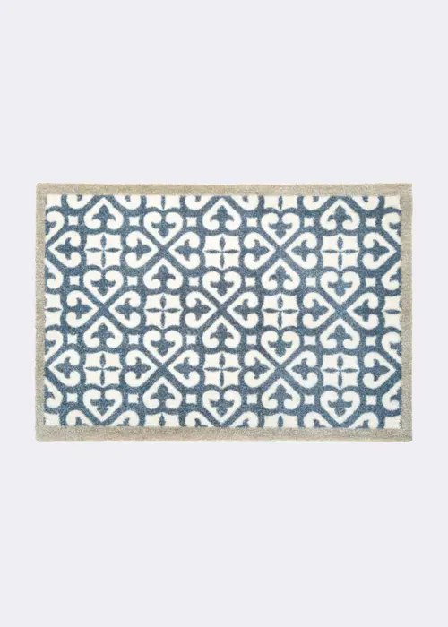 Dobbies Harlequin Tile Indoor Mat 50x75cm Blue