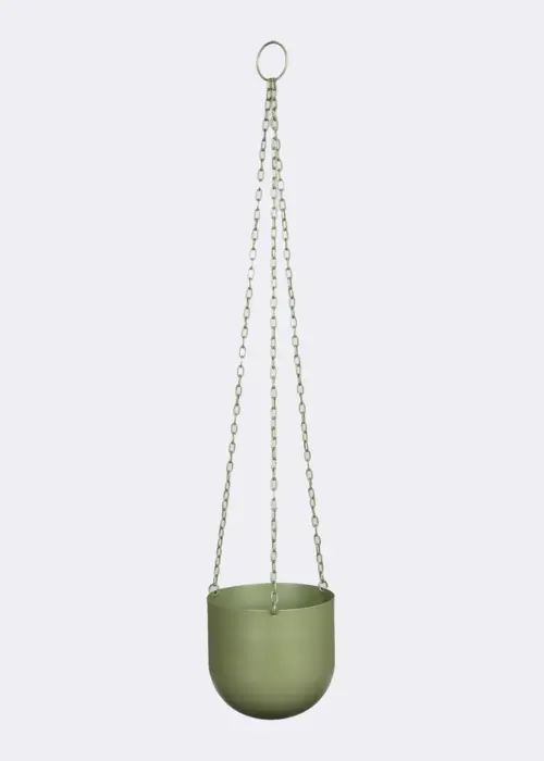 A photo of Metal Hanging Pot 16.5cm Green