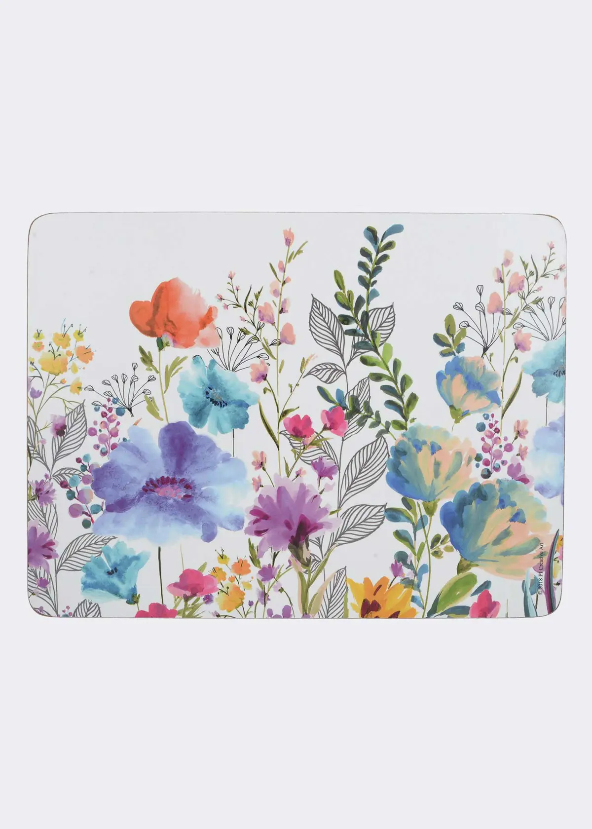 A photo of Pack of 4 Meadow Floral Placemats 20x23cm