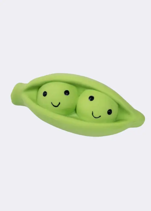 Foodie Faces Latex Pea Pod Dog Toy Small
