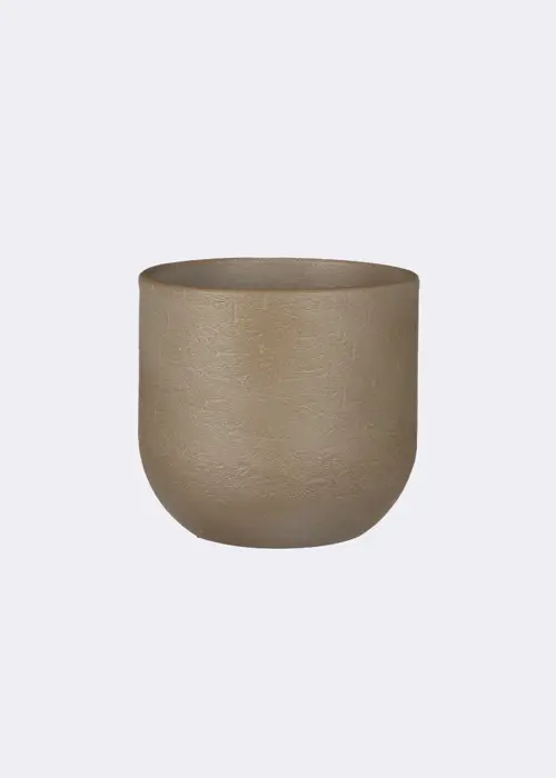 A photo of Nora Pot Round Taupe 14cm