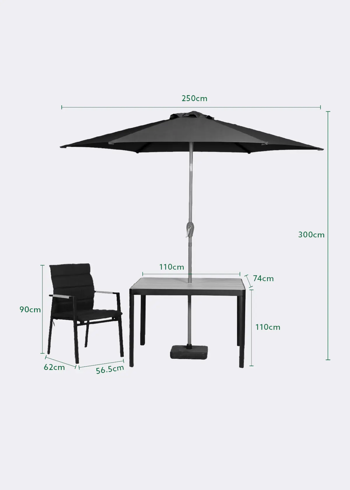 Boston 4 Seater Garden Dining Set