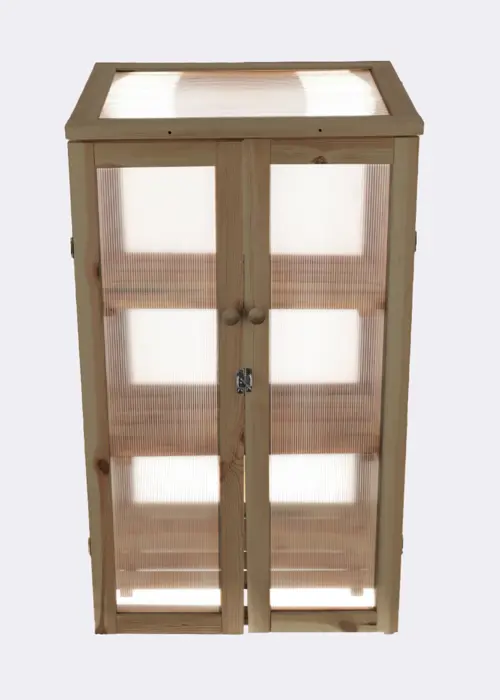 Tall Wooden Grow House Brown