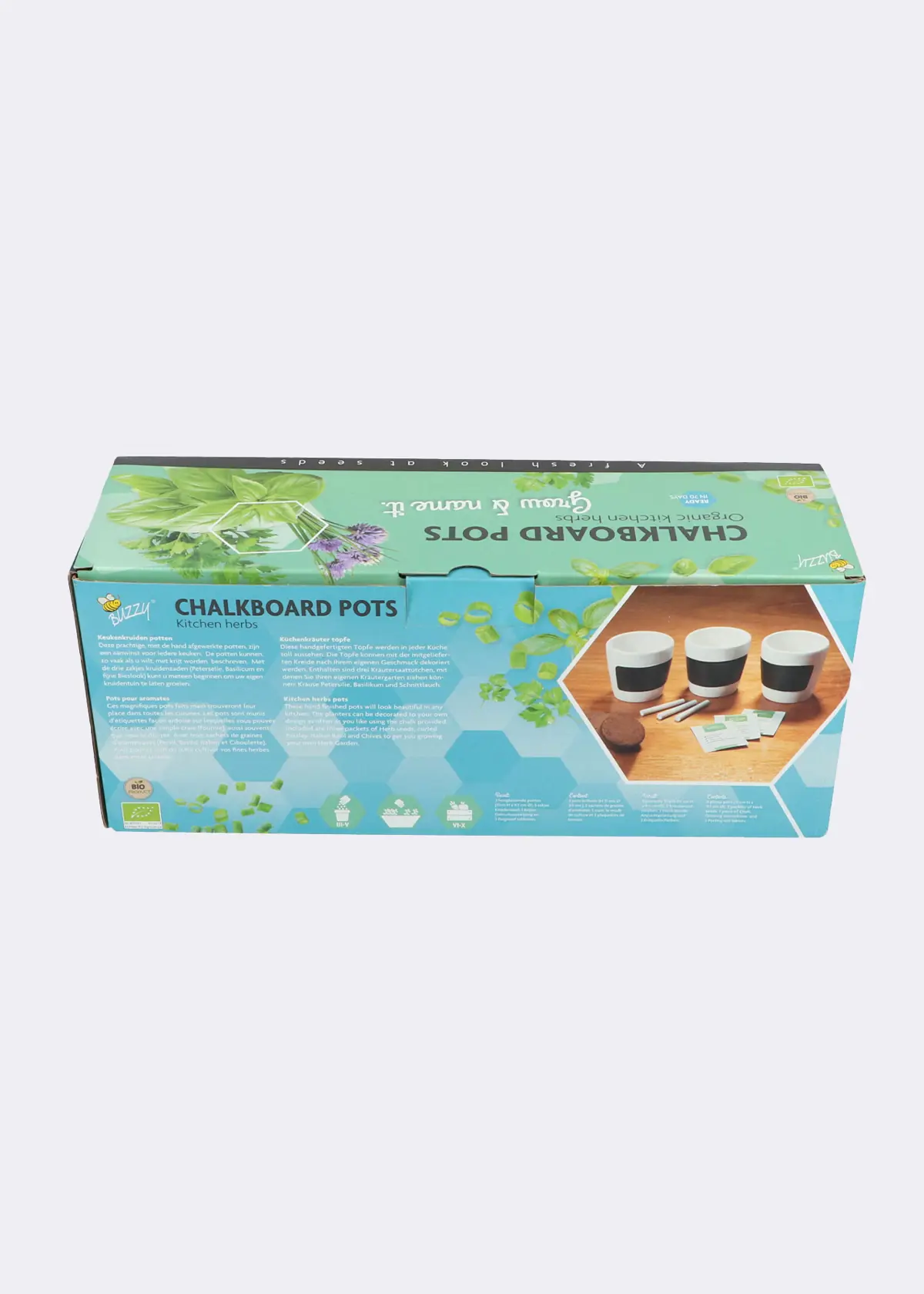 A photo of Buzzy® 3 Pot Herb Growing Kit