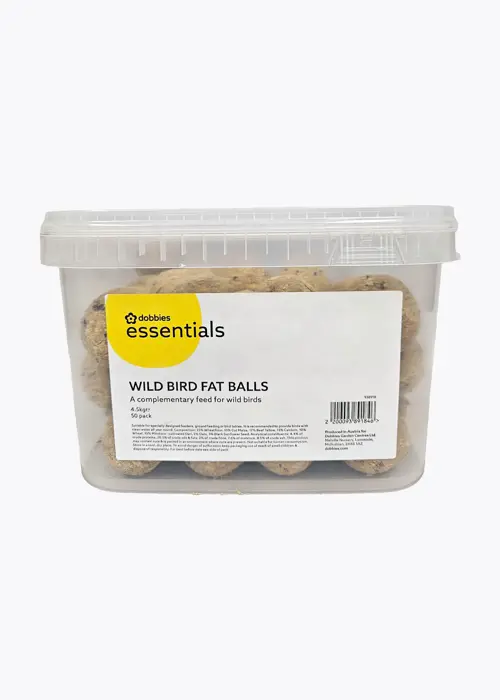 A photo of Dobbies Essentials Fat Balls 50 Tub