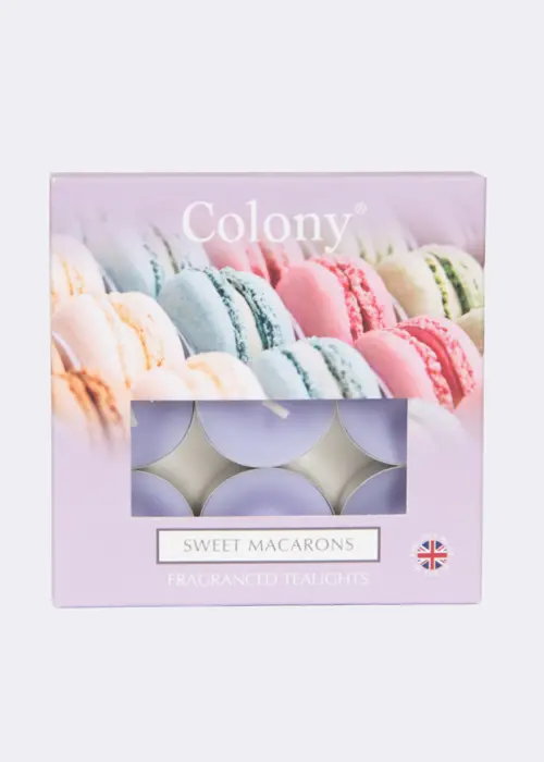 Sweet Macarons Tealights Pack Of 9
