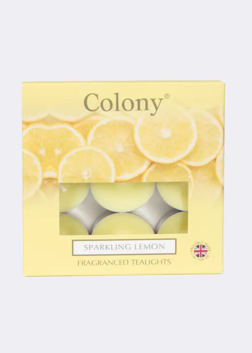 Sparkling Lemon Tealights Pack Of 9