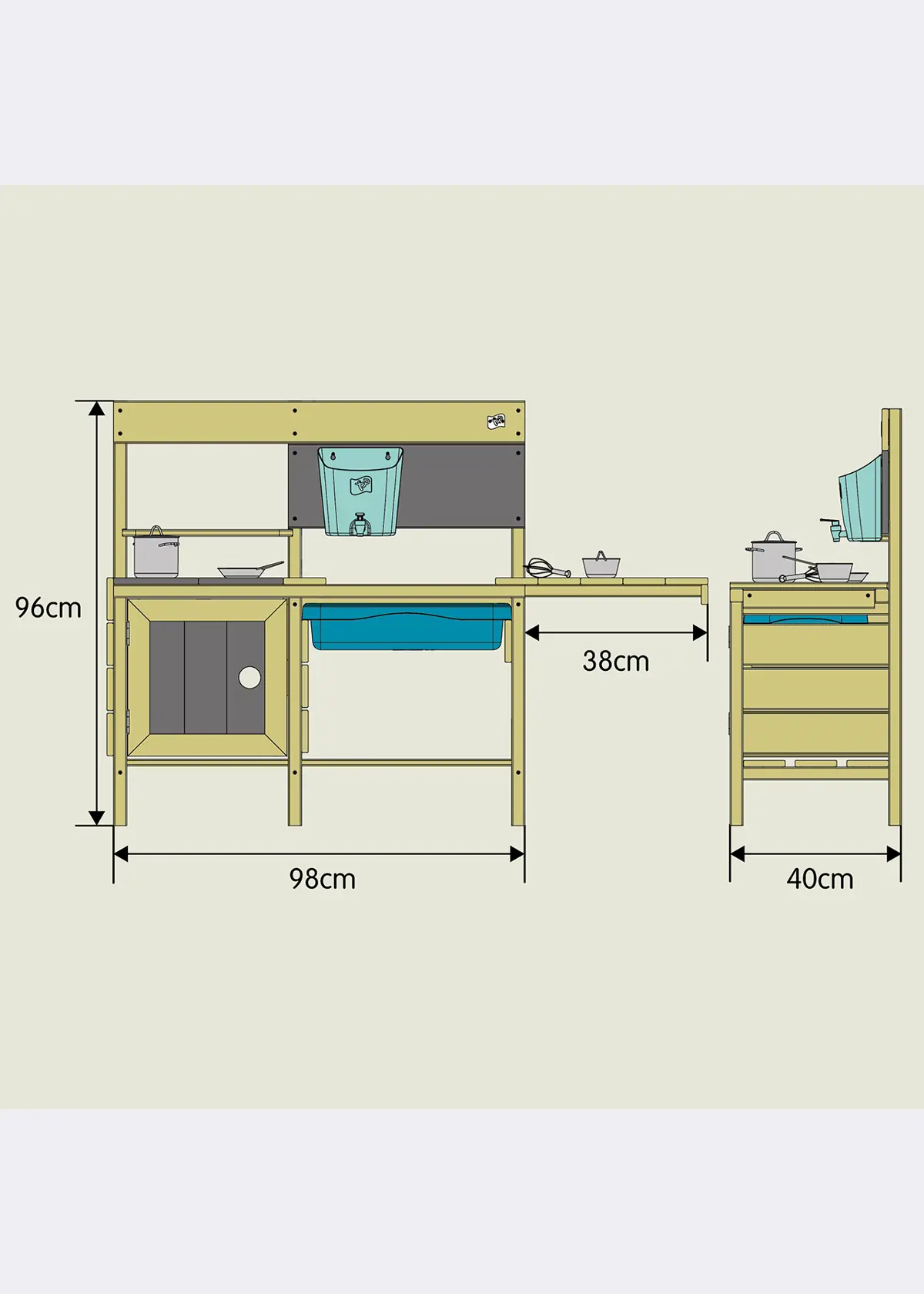 TP Junior Chef Wooden Mud Kitchen