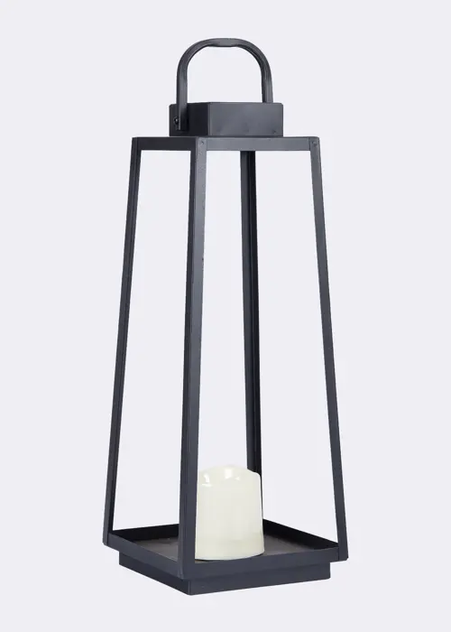 Black Frame LED Lantern