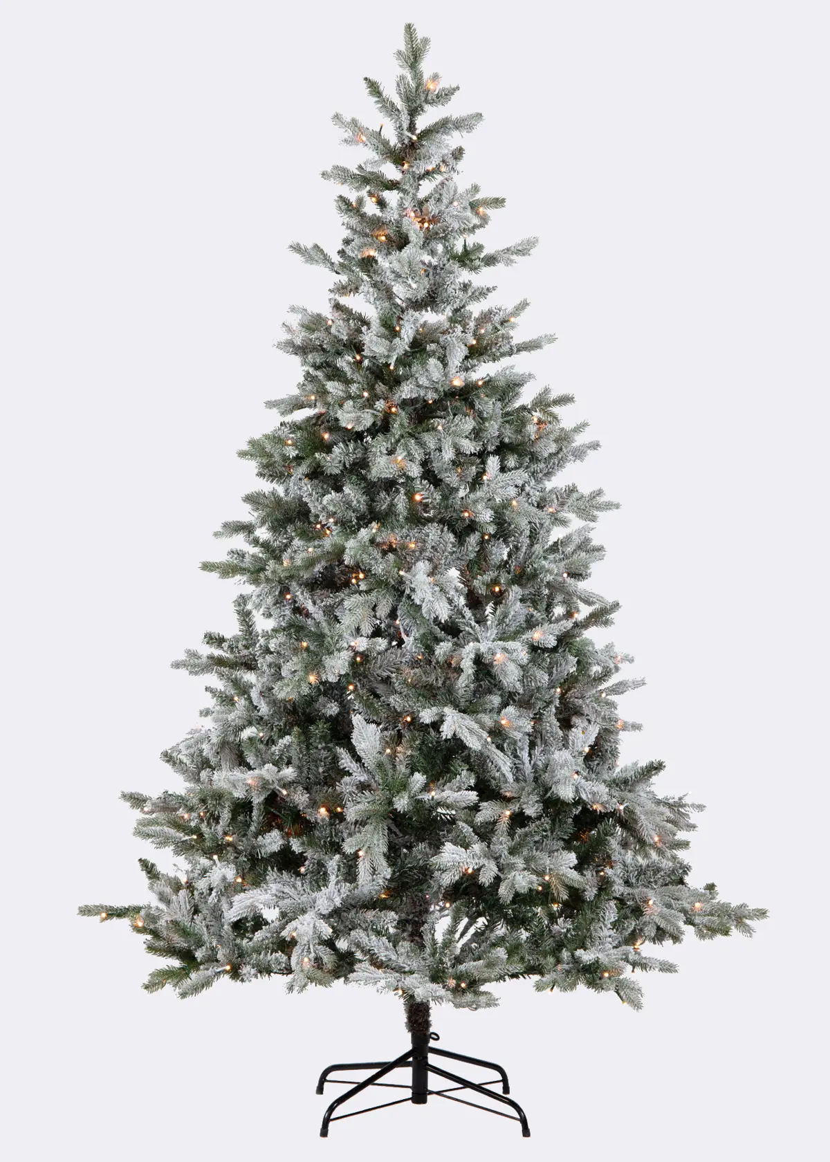 A photo of 7ft Benmore Snowy Pre-Lit Artificial Christmas Tree