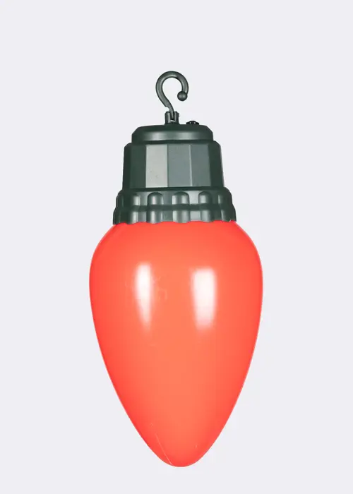 A photo of Large Red Strawberry Bulb Light With Hook