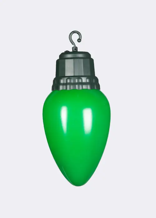 A photo of Large Green Strawberry Bulb Light With Hook