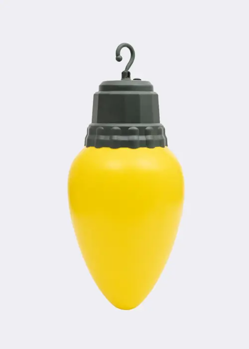 A photo of Large Yellow Strawberry Bulb Light With Hook