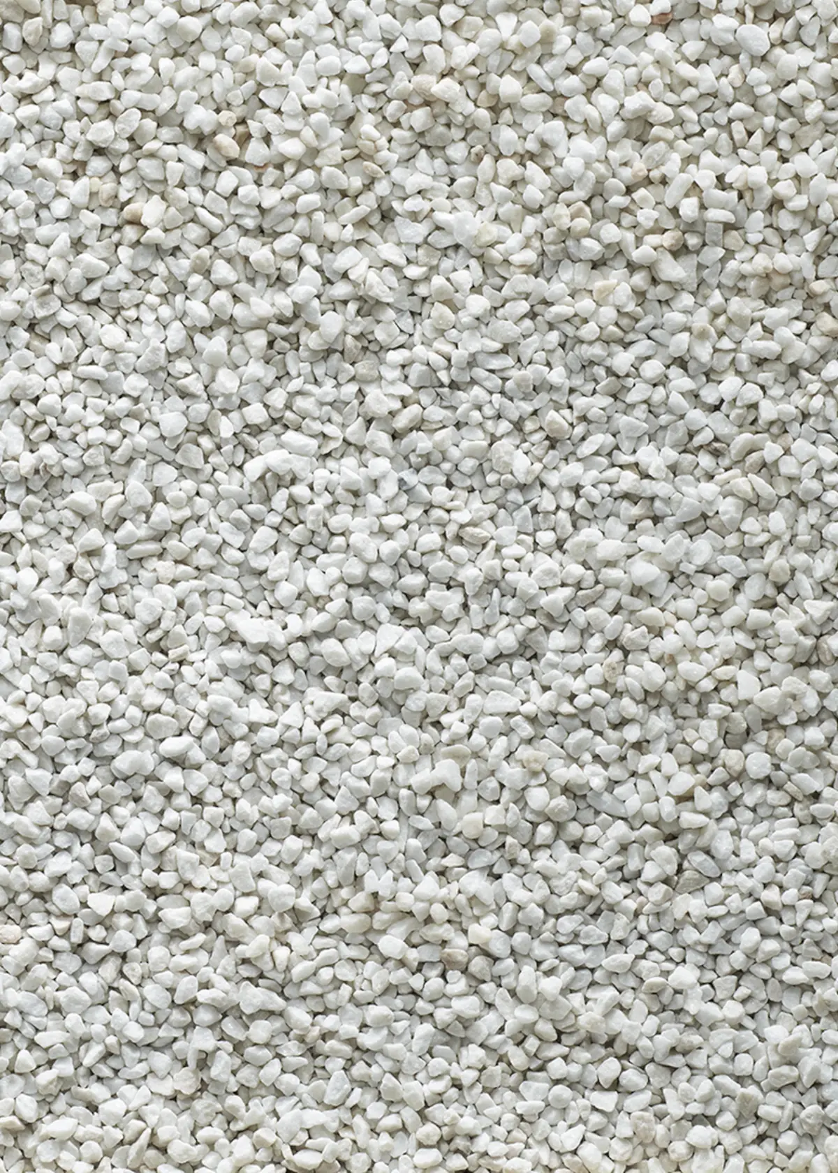 A photo of Classic White 20mm Stone Chippings Bulk Bag