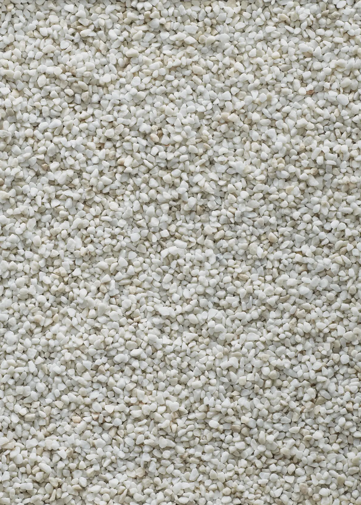 A photo of Classic White 20mm Stone Chippings Bulk Bag