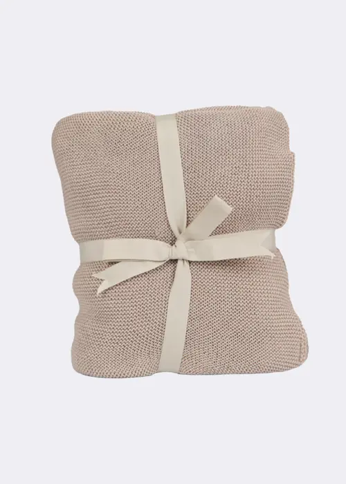 Taupe Knitted Throw