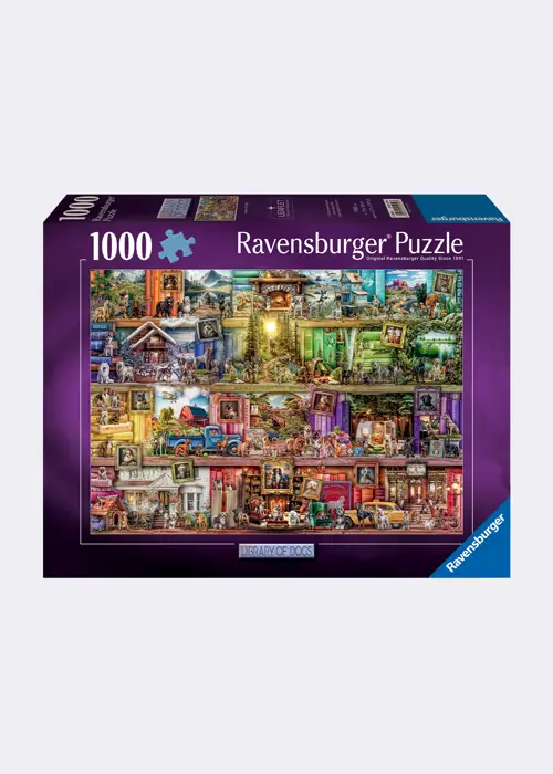 Library of Dogs 1000 Piece Jigsaw