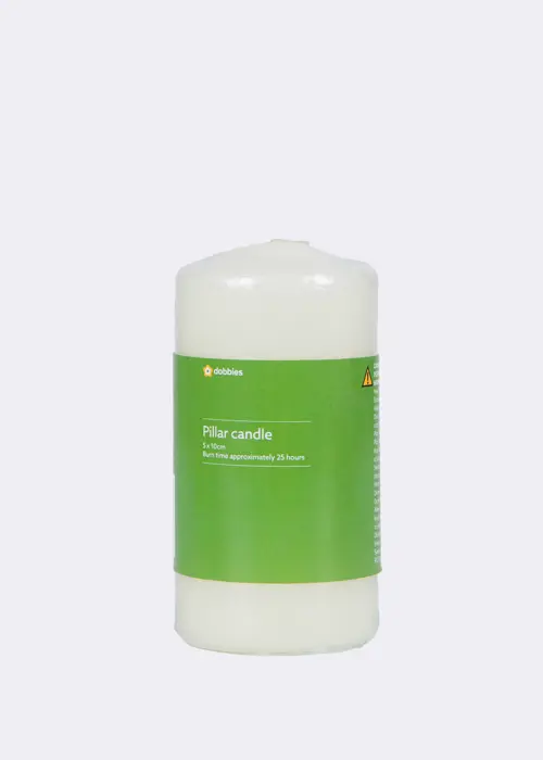 Unscented Pillar Candle 10x5cm