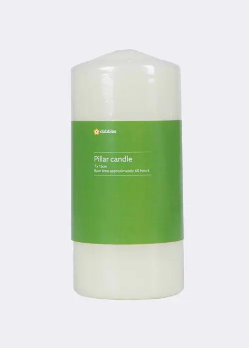 Unscented Pillar Candle 15x7cm