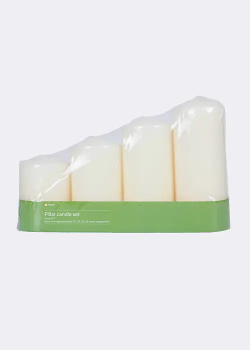 Unscented Pillar Candle Set