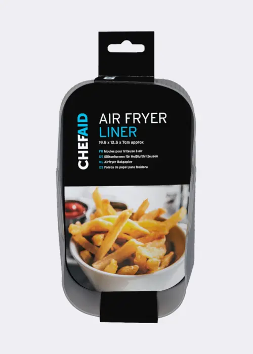 A photo of Rectangle Silicone Air Fryer Tray