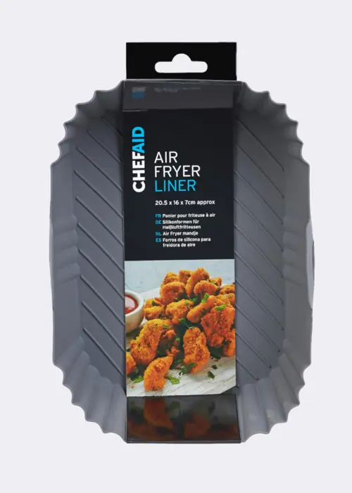 A photo of Rectangular Silicone Air Fryer Liner 20.5x16x7cm