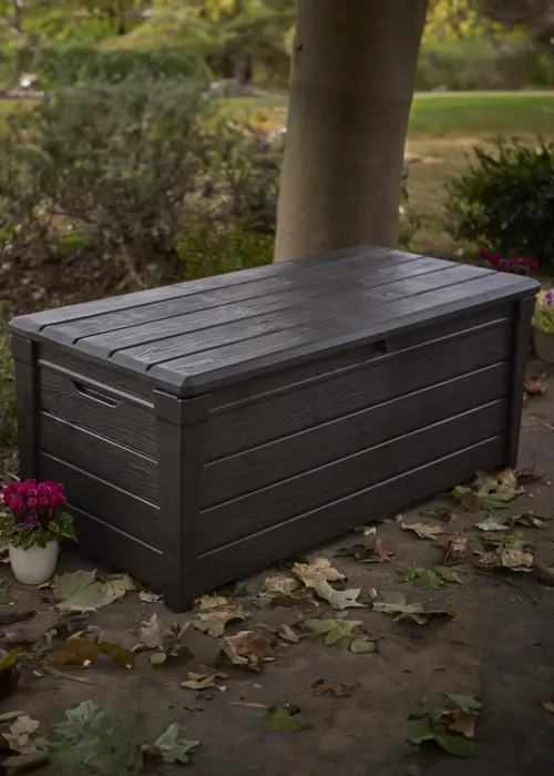 Brightwood Deck Storage Box Brown