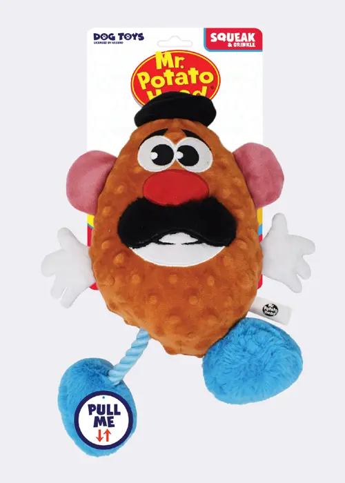 Hasbro 11in Mr. Potato Head Squeak & Crinkle Dog Toy