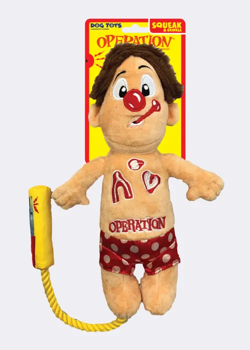 Hasbro 12in Operation Squeak and Crunch Dog Toy