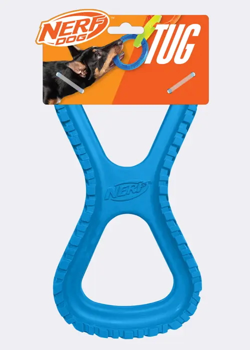 Nerf 10in Rubber Tire Infinity Tug Dog Toy