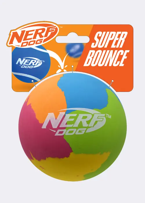 Nerf 3.8in Rubber Super Bounce Ball Dog Toy