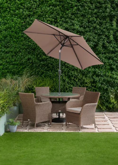 Alps Mocha 4 Seat Outdoor Dining Set