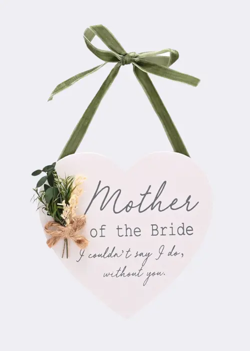 A photo of Love Story Mother Of The Bride Mini Plaque Decoration