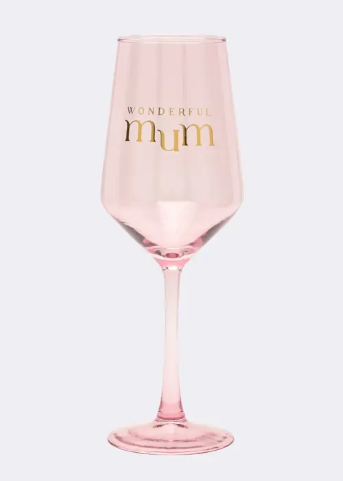 A photo of Confetti Mum Wine Glass