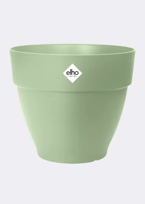 Elho Vibia Campana Round Plant Pot 25cm Pistachio Green
