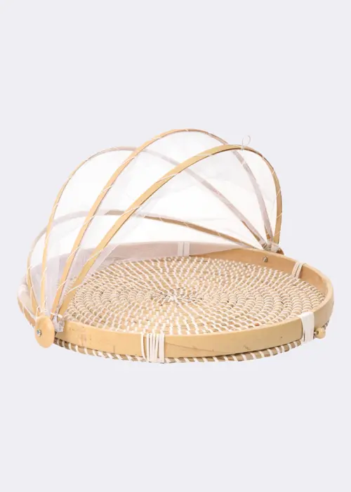 Sintra Seagrass Food Cover With Tray Natural