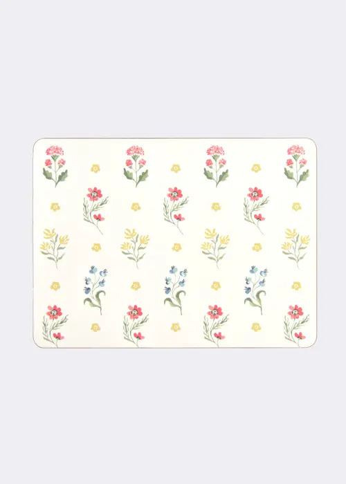 Pack of 4 Boho Floral Cork Placemats